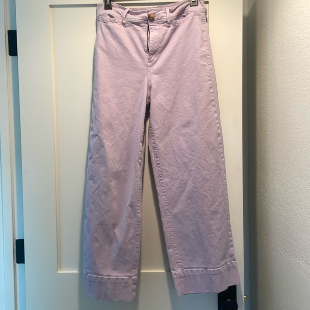 Ann Taylor Wide Leg Lavender Jeans